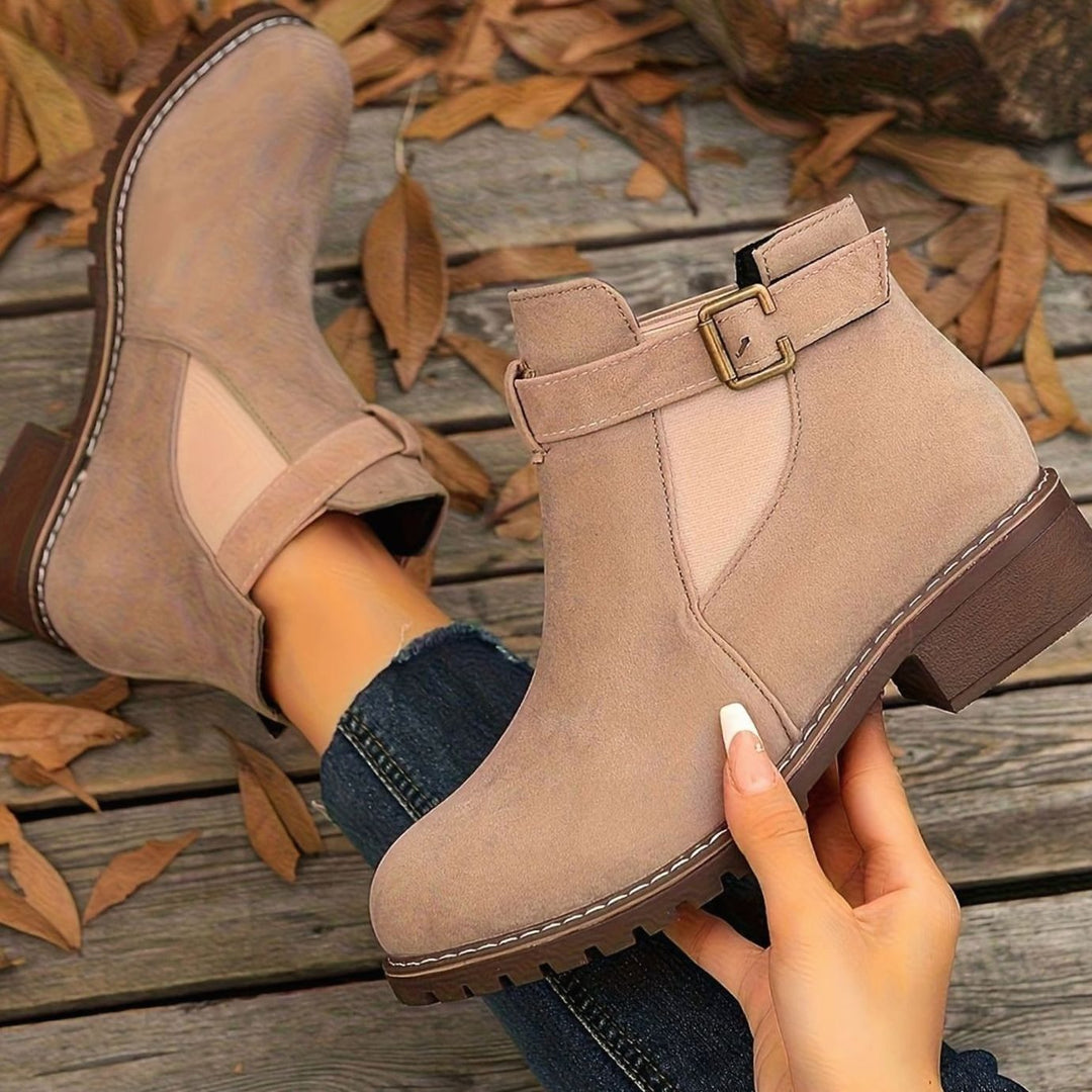 Women's Buckle Strap Chelsea Boots