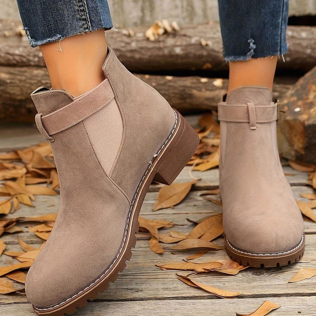 Women's Buckle Strap Chelsea Boots