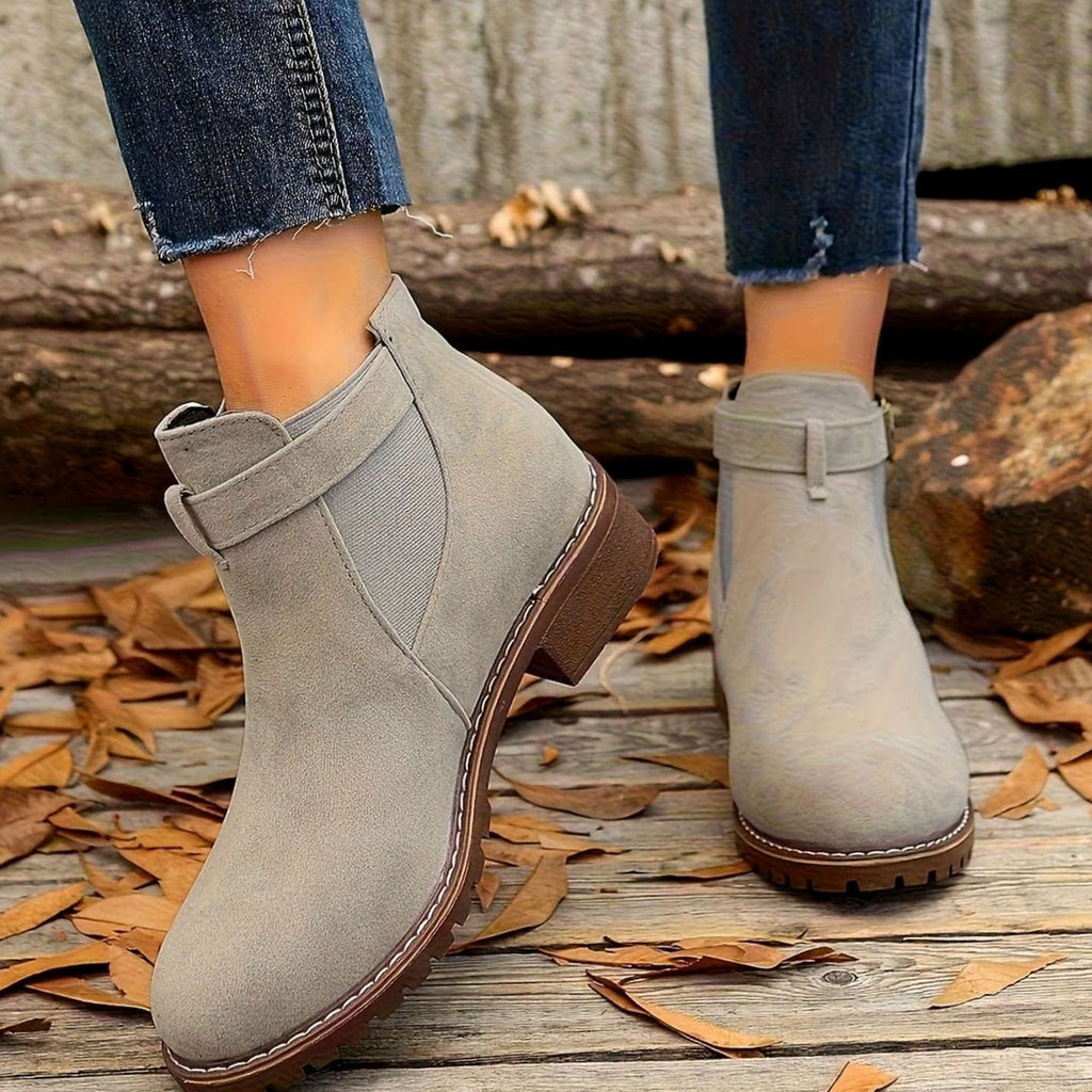 Women's Buckle Strap Chelsea Boots
