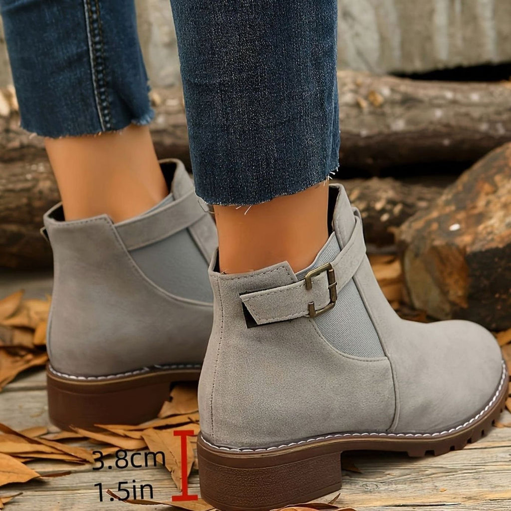 Women's Buckle Strap Chelsea Boots