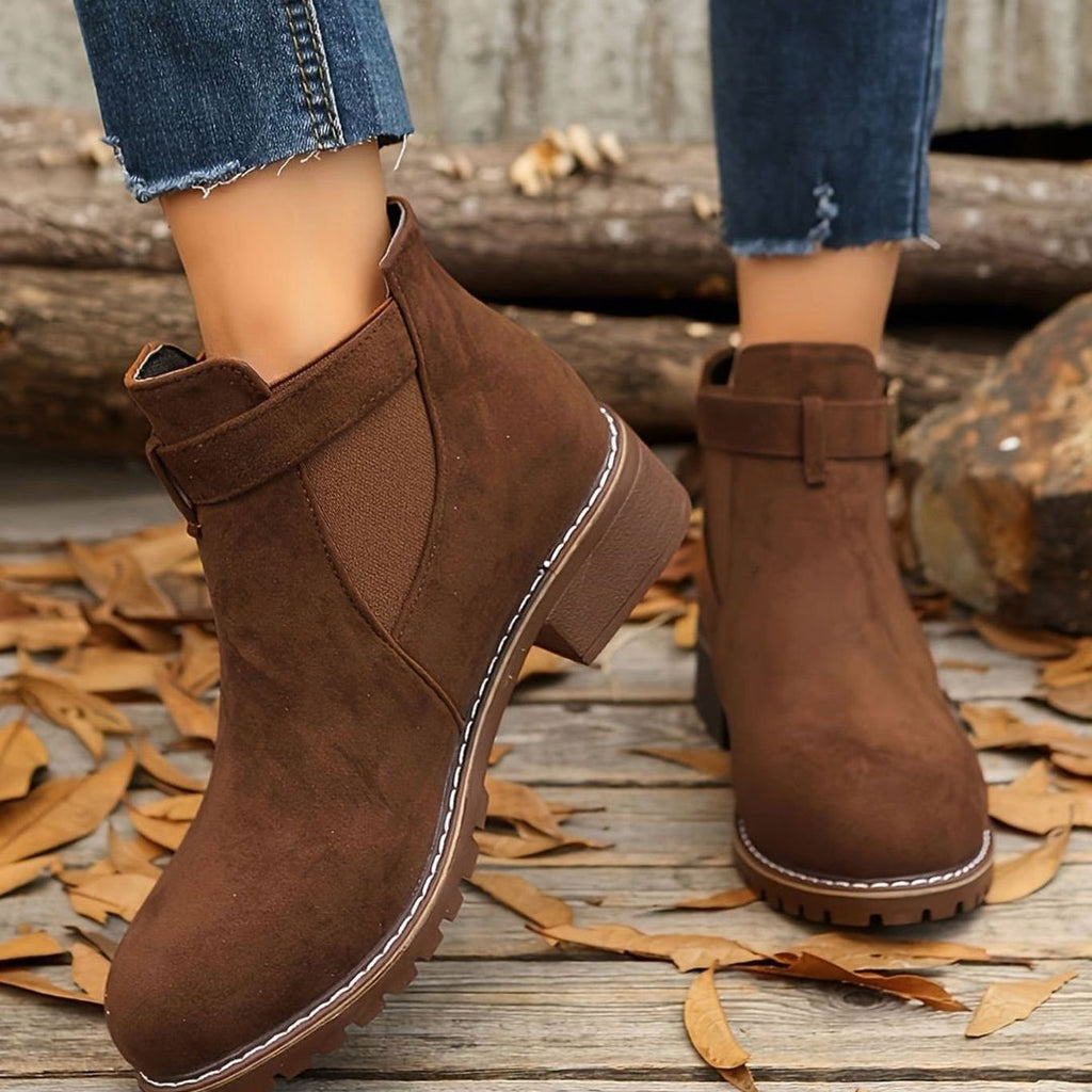 Women's Buckle Strap Chelsea Boots