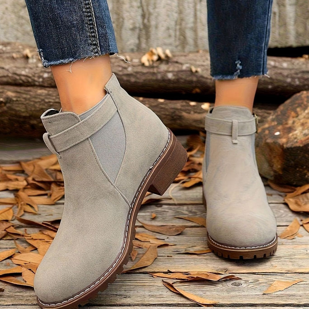 Women's Buckle Strap Chelsea Boots