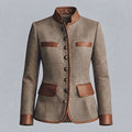 Women's tweed look riding jacket in brown tweed