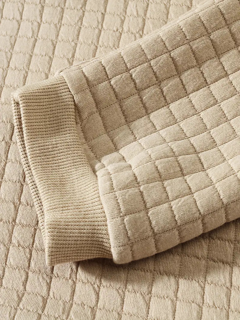 Close-up of the waffle texture and cuff