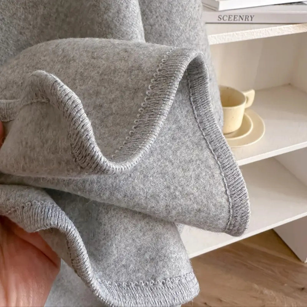 Close-up of the soft cape fabric