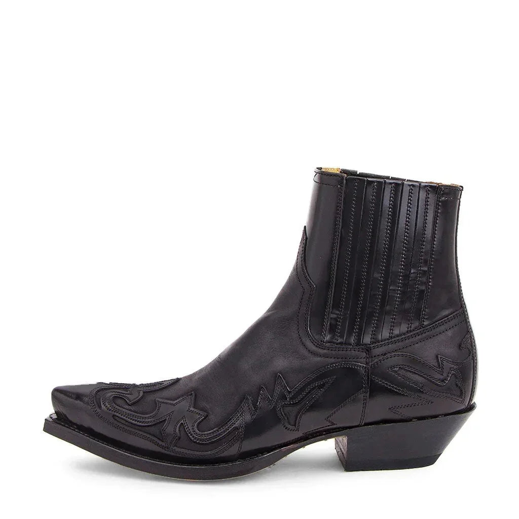 Men's western ankle boots in black