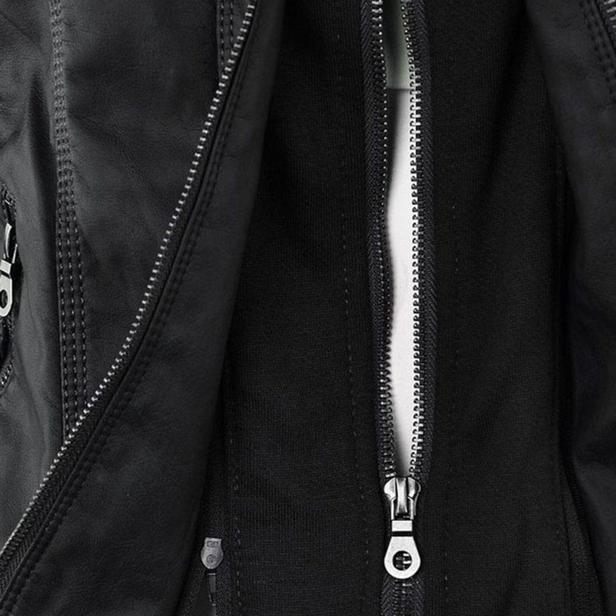 Women's Faux Leather Jacket with Detachable Hood for Autumn Days