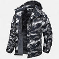 Men's hooded winter jacket in camouflage