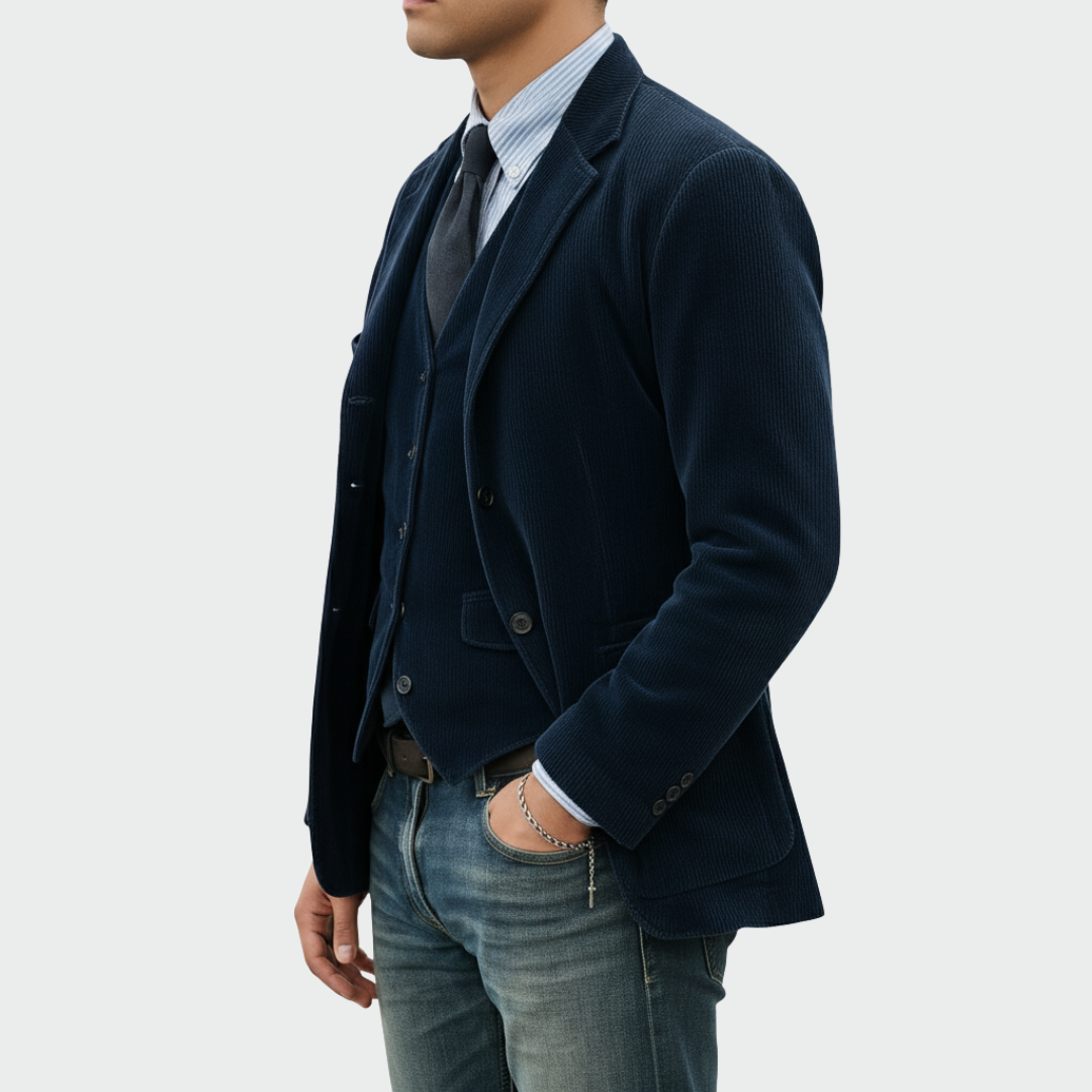 Men's blazer and waistcoat set